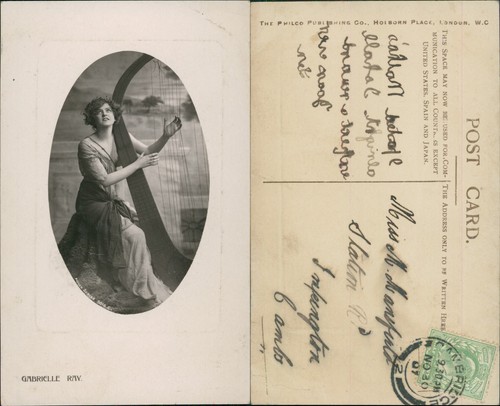 Postcard gabrielle ray - ray, gb