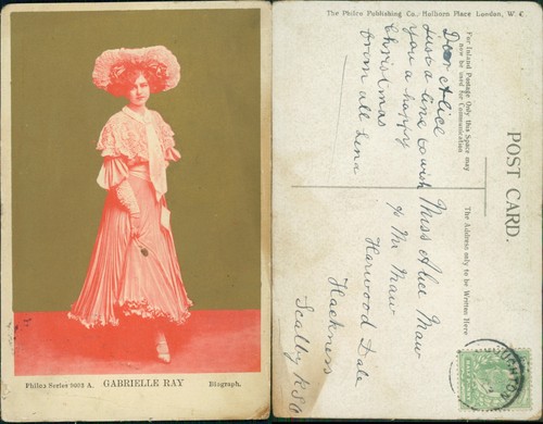 Postcard gabrielle ray philco - gabrielle,