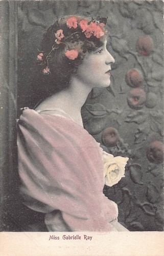 Postcard actress theatre - theatre,